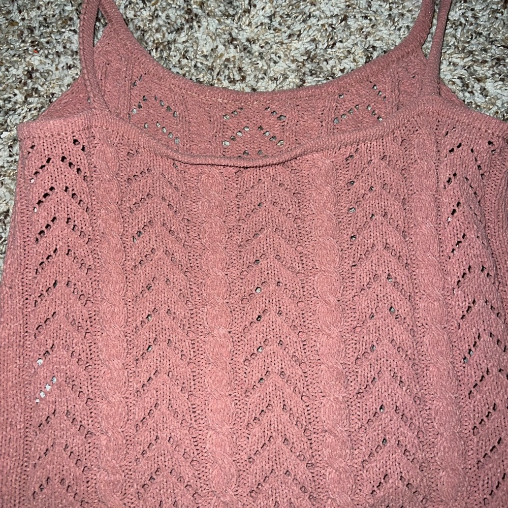 Pink crochet top